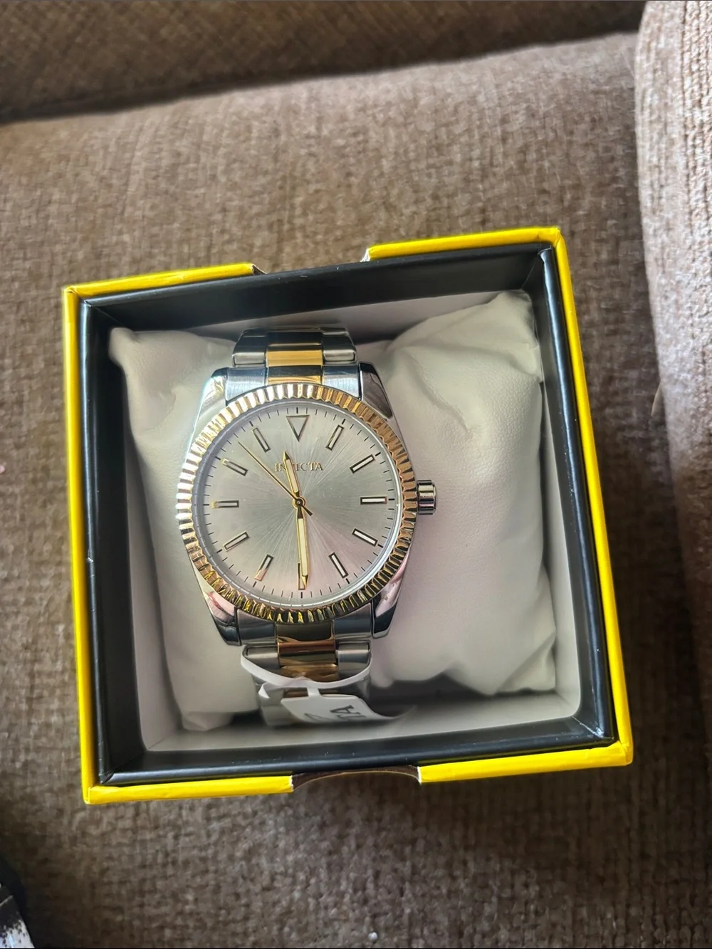 Invicta Two-Tone Silver and Gold Men's Stainless Steel Watch